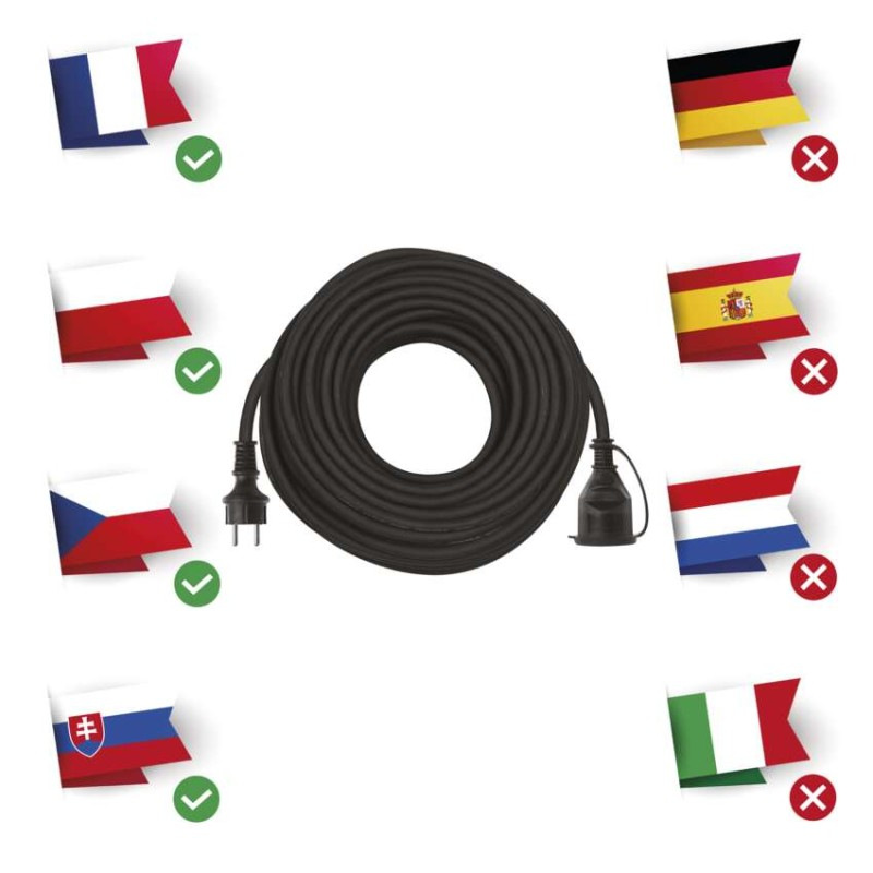 Kábel predlžovací 1Z 30m 1,5mm guma  P01730 1