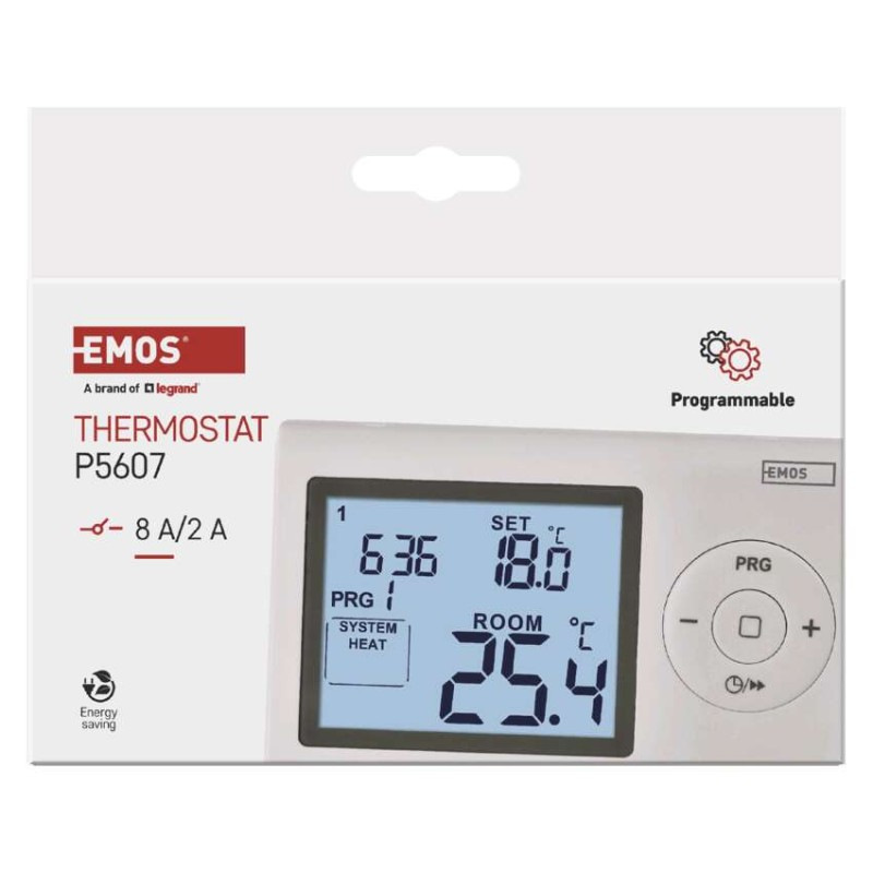 Termostat drôtový manuálny  P5607 programovateľný 9