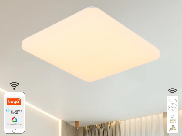 LED stropná lampa OPAL + diaľkový ovládač + Wifi 48W - LC902S/S 4
