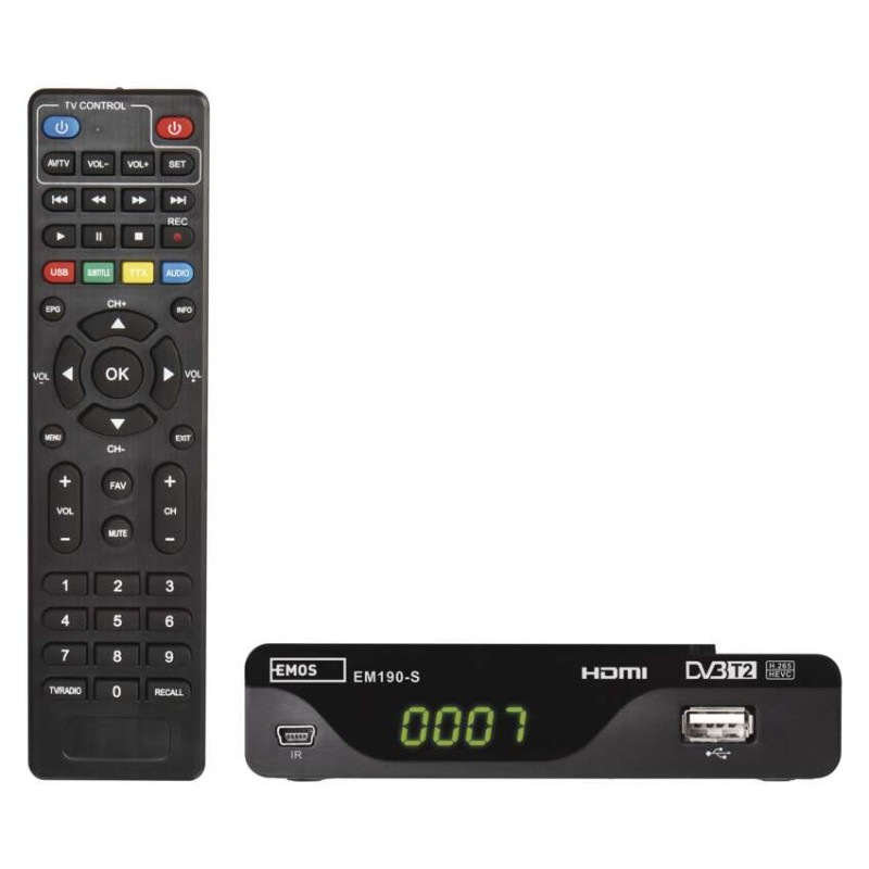 DVB-T2 EMOS EM190-S HD HEVC H265 1