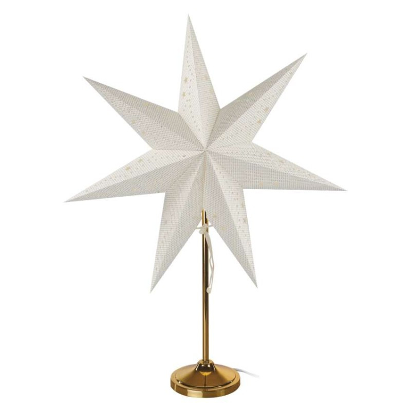Vánoční hvězda GOLD stojánek 45CM E14