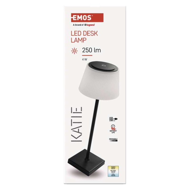 LED STOLNÍ LAMPA KATIE ČERNÁ 11