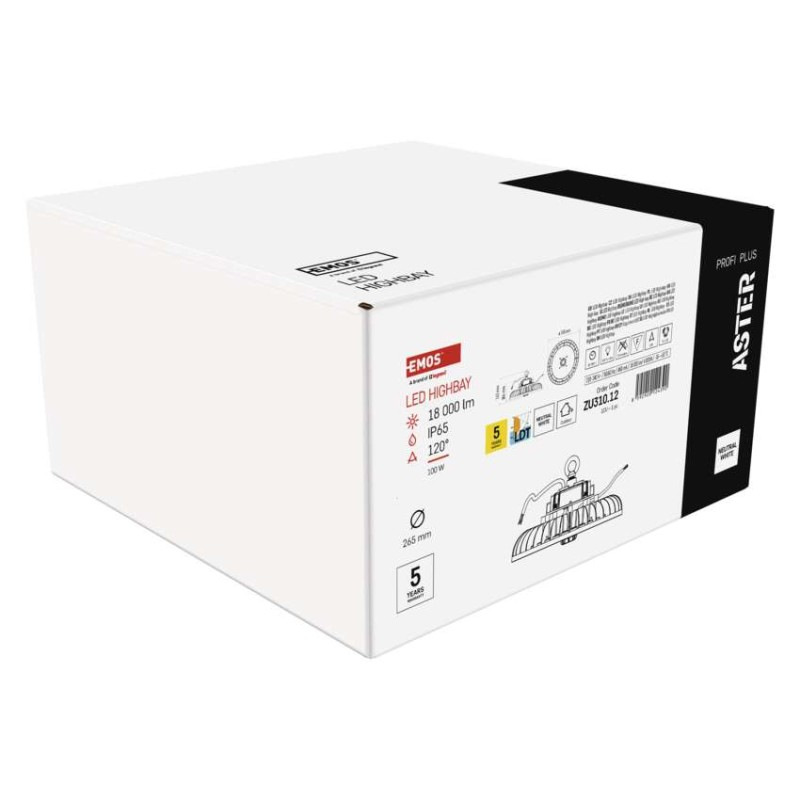 LED HIGHBAY ASTER 100 W 18000LM 120° NW 8