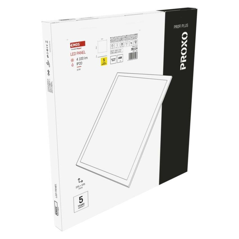LED PANEL PROXO V. 60×60 33W 4100LM IP20 10