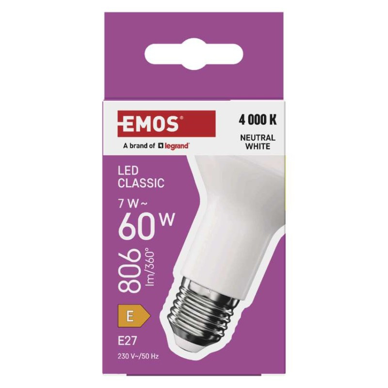 Žiarovka LED CLS R63 10W E27 NW ZQ7141 EMOS 6