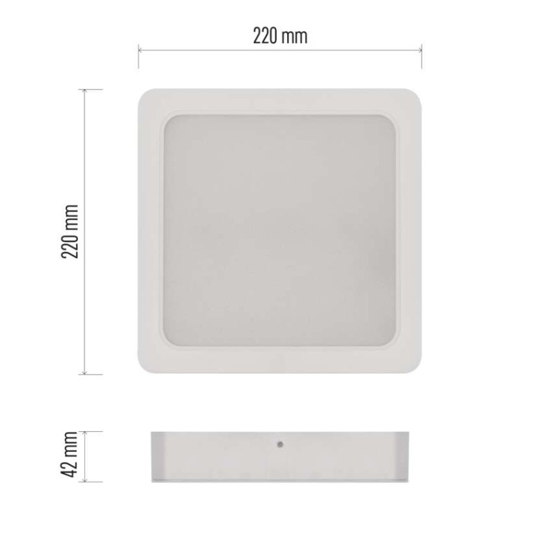 LED SVÍTIDLO RUBIC PŘ.ČTV 24W 2400LM IP2 2