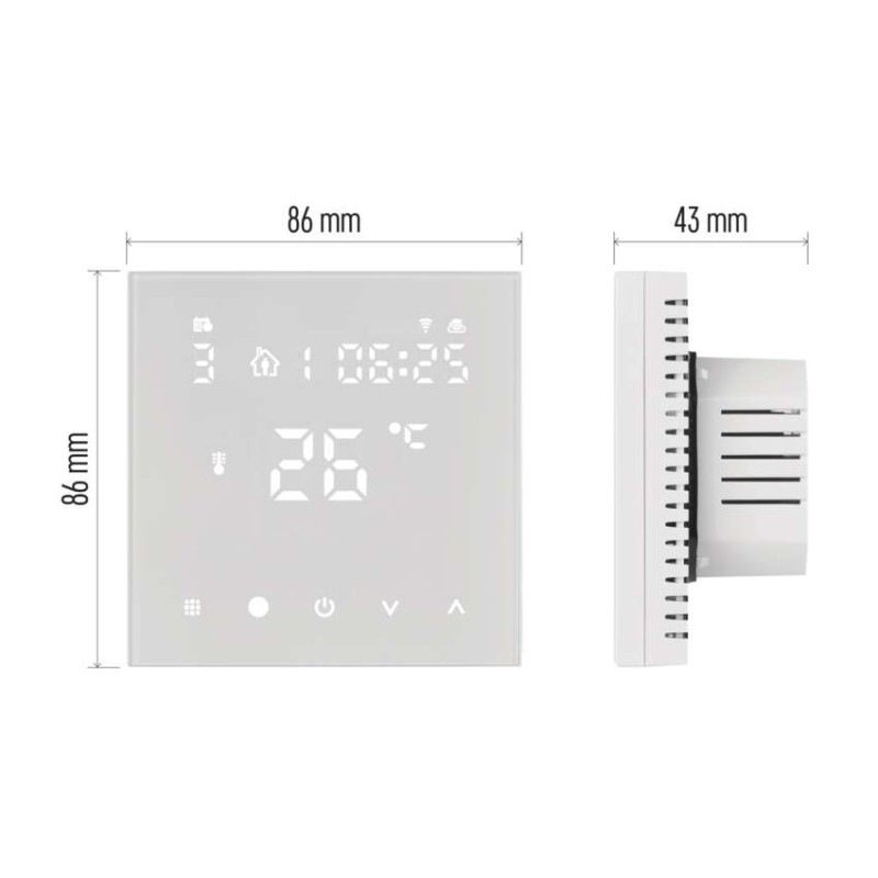 Termostat podlahový programovateľný GoSmart WIFI  P56201UF 4