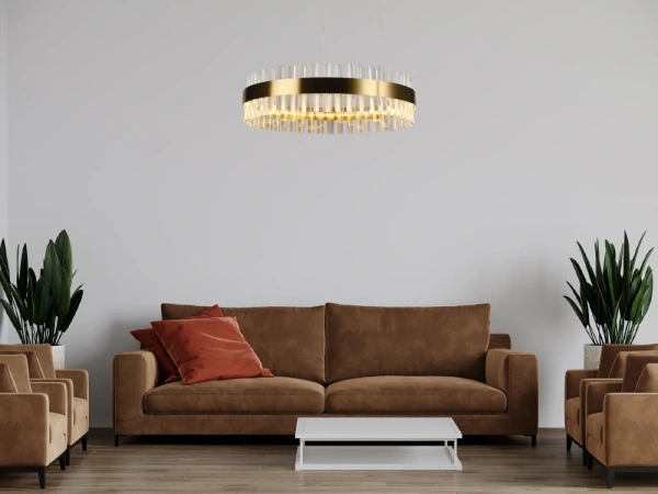 LED krištáľový luster + diaľkový ovládač 50W - J6301/C 8