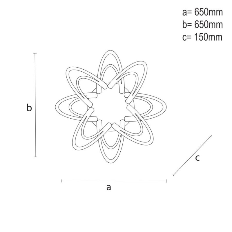 LED stropná lampa + diaľkový ovládač 125W - J3331/B 8