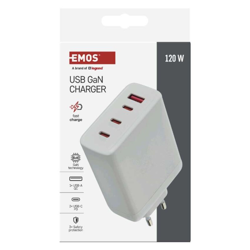 USB ADAPTÉR SÍŤ GAN PD 120W; A3C 7