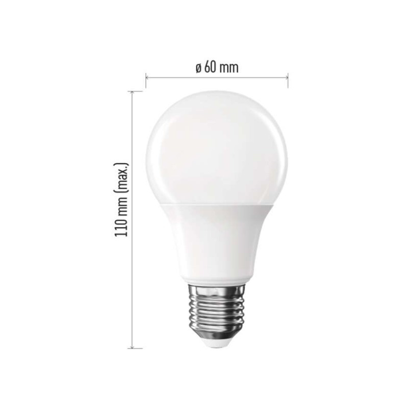 LED BASIC A60 8,8W(60W) 806lm E27 NW 6P