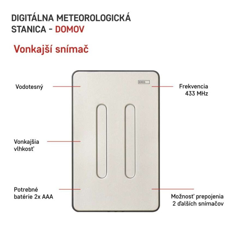 BEZDRÁTOVÁ METEOSTANICE E6018 4