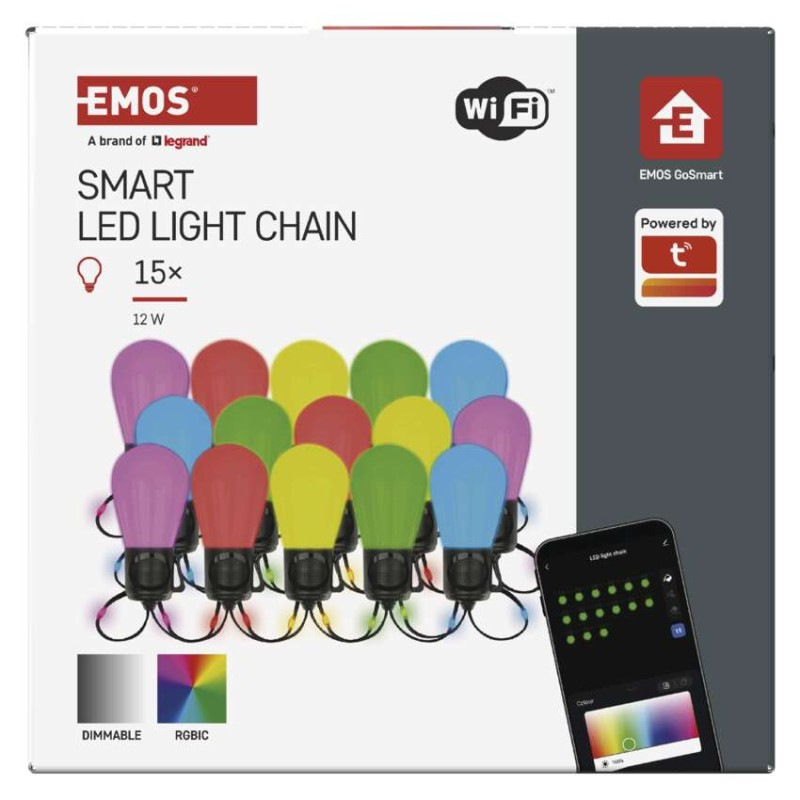 GOSMART LED SVĚTELNÝ ŘETĚZ 15x PÁRTY ŽÁR 8