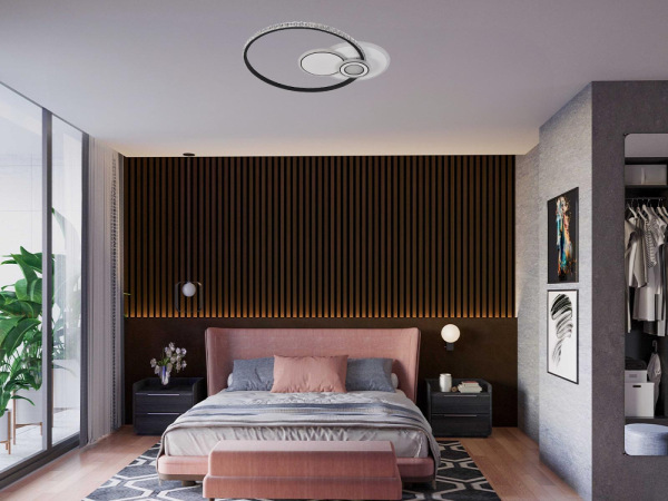 LED stropná lampa + diaľkový ovládač 80W - J1315/W 10