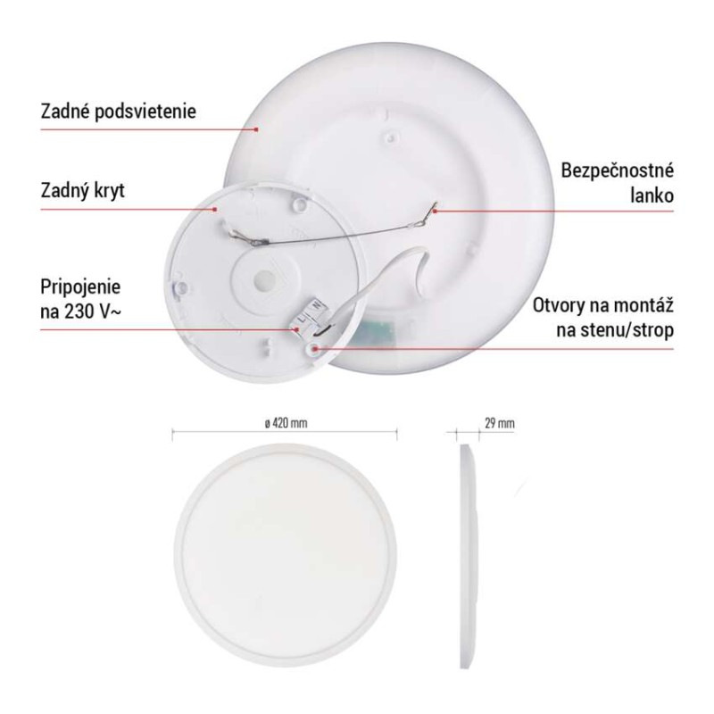 LED SVÍTIDLO FLORI PŘ.K 22W 2200LM NW IP 8