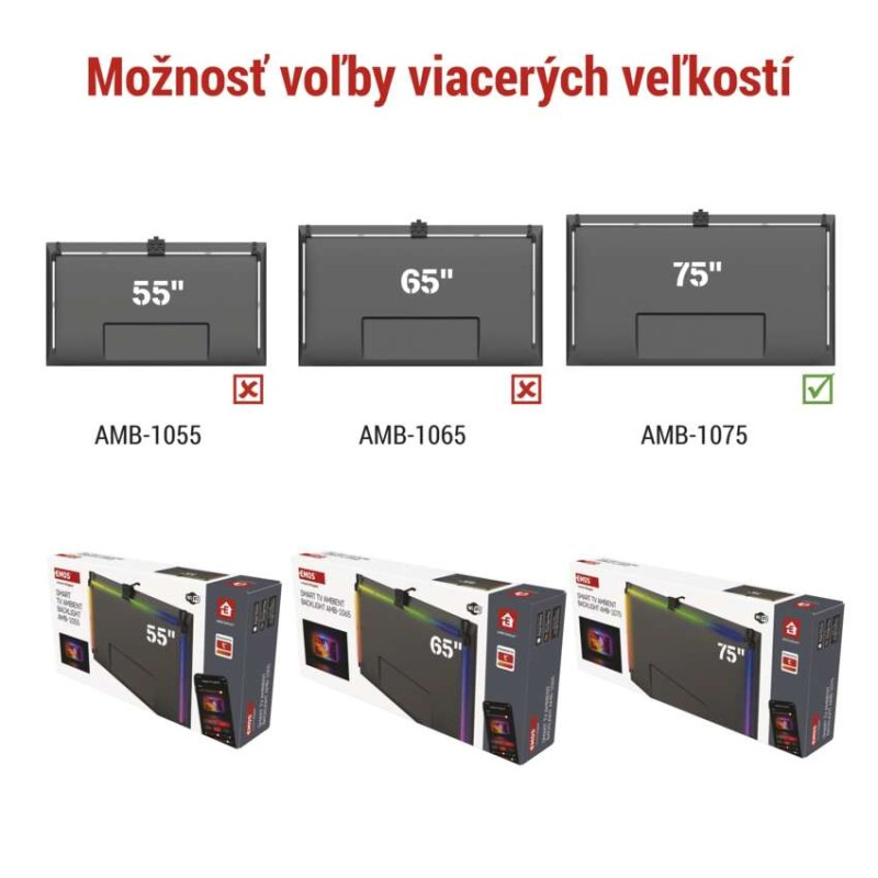 GOSMART AMBIENTNÍ OSVĚTLENÍ TV 75" 6