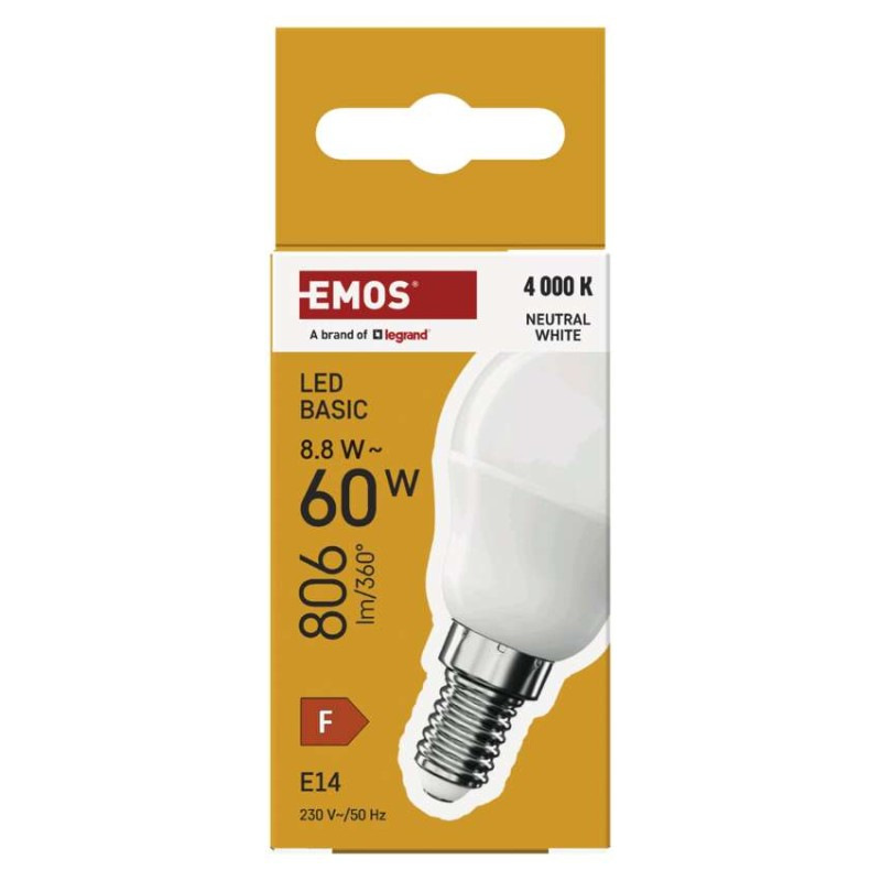 LED BASIC MINI GLOBE 8,8W(60W) 806lm E14 4