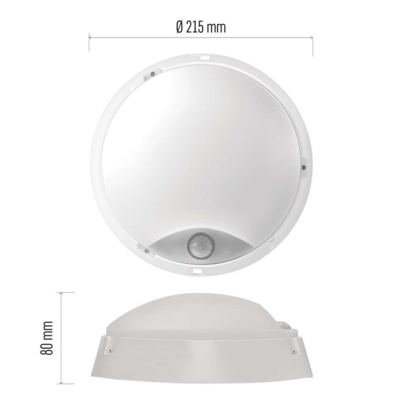 LED NÁSTĚNNÉ S.IP54 14W WW PIR 2