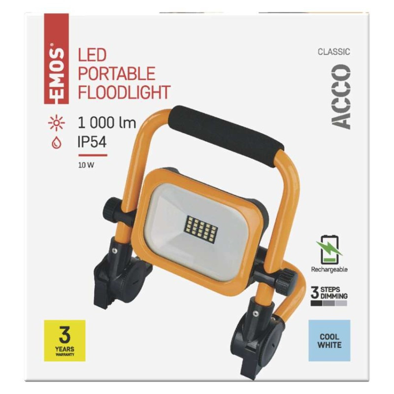 LED REFLEKTOR ACCO 10W 1000LM IP54 CW 9