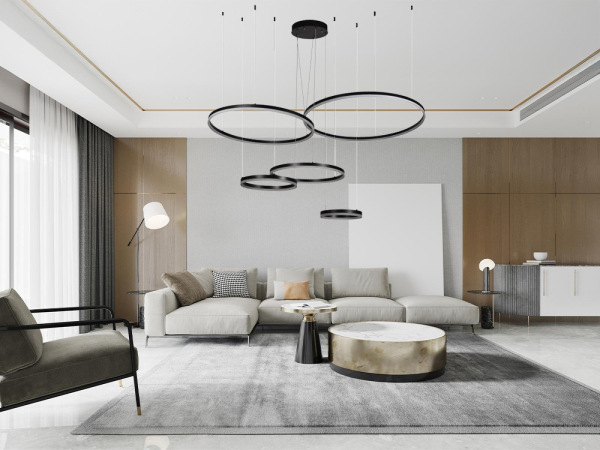 LED závesné svietidlo s diaľkovým ovládačom 220W - J4372/B 6