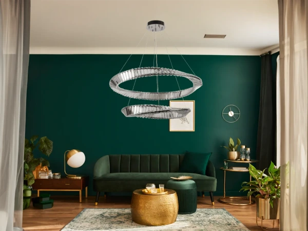 LED krištáľové svietidlo + diaľkový ovládač 90W - J6351/CH 1