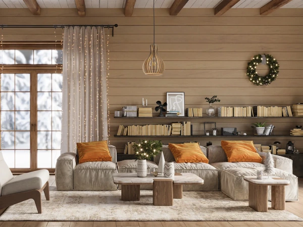 Závesný luster z masívneho dreva E27 / 200 - WRE111 4