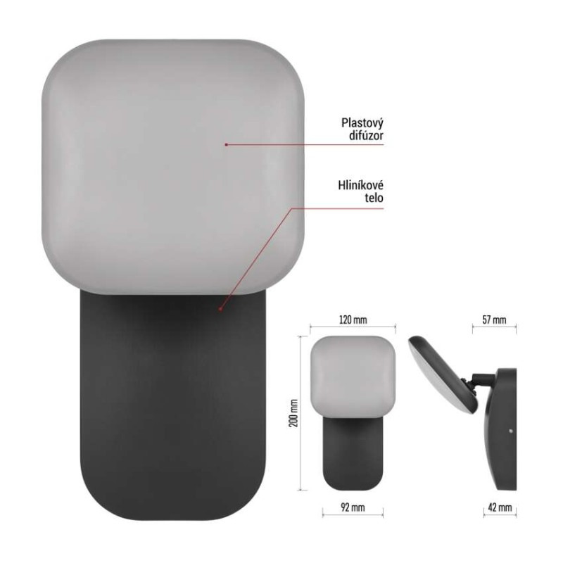 LED ZAHRADNÍ SVÍTIDLO,12,5W,IP44,900LM,N 4