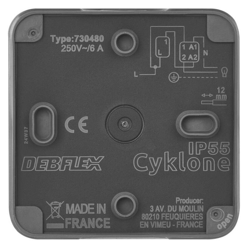 EMOS CYKLONE OVLÁDAČ TLAČÍTKOVÝ 1/0 IP55 5