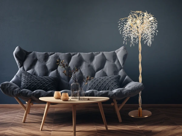 Luxusná krištáľová stojaca lampa 5 x G9 - CA011/F 4