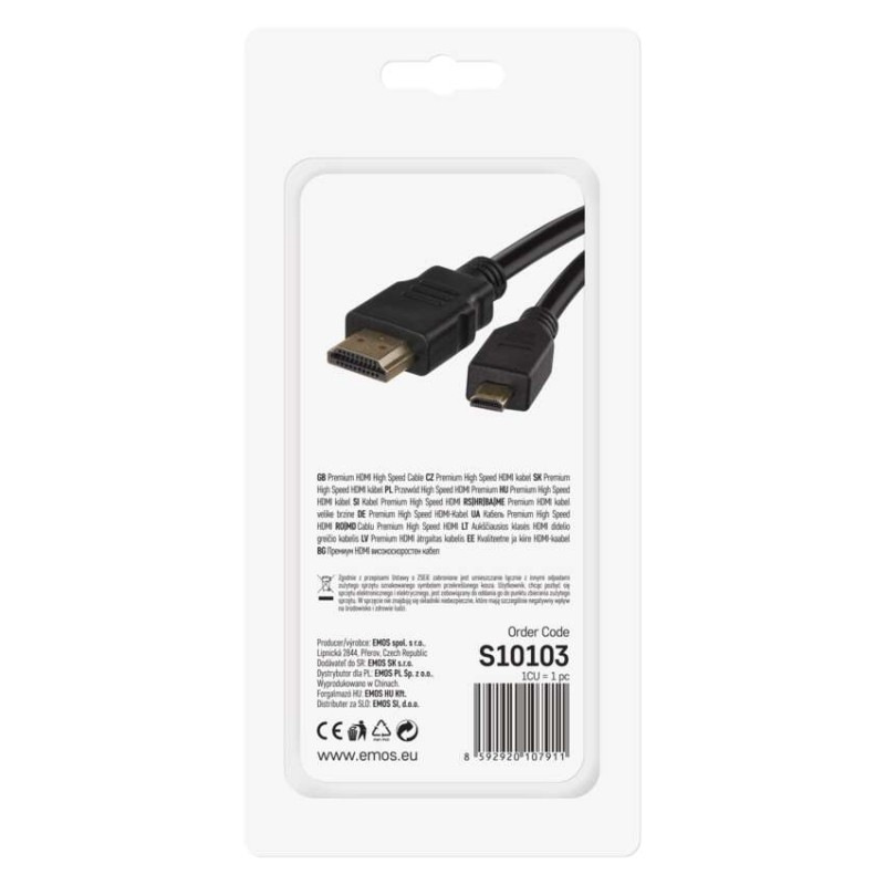 HDMI 2.0 A/M-D/M 1,5M 3