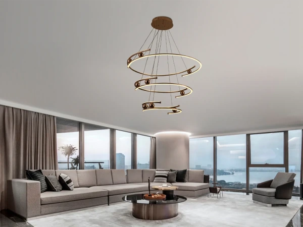 LED visiaca lampa na lanku + diaľkový ovládač 170W - J4347/GCH 9