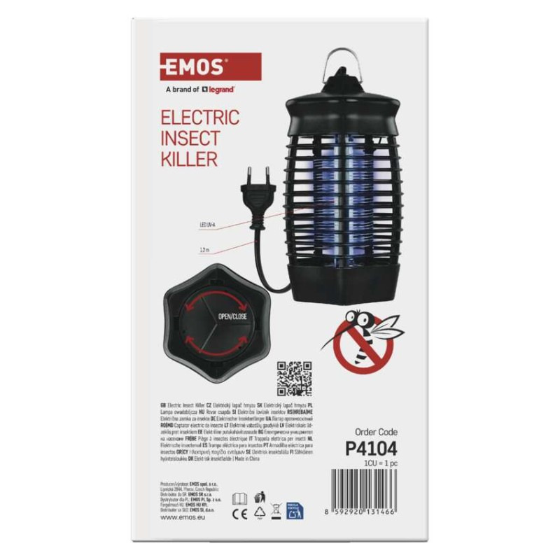 Lapač P4104 3,3W 230V 50Hz T5 hmyzu P4104 EMOS 5
