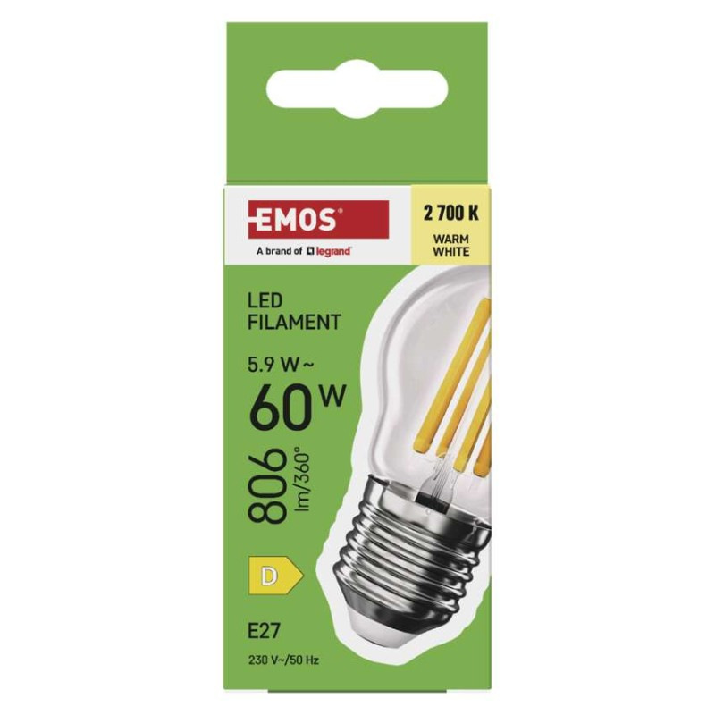 Žiarovka LED FLM MINI GL 5,9W(60W) 806lm E27 ZF6D42 5