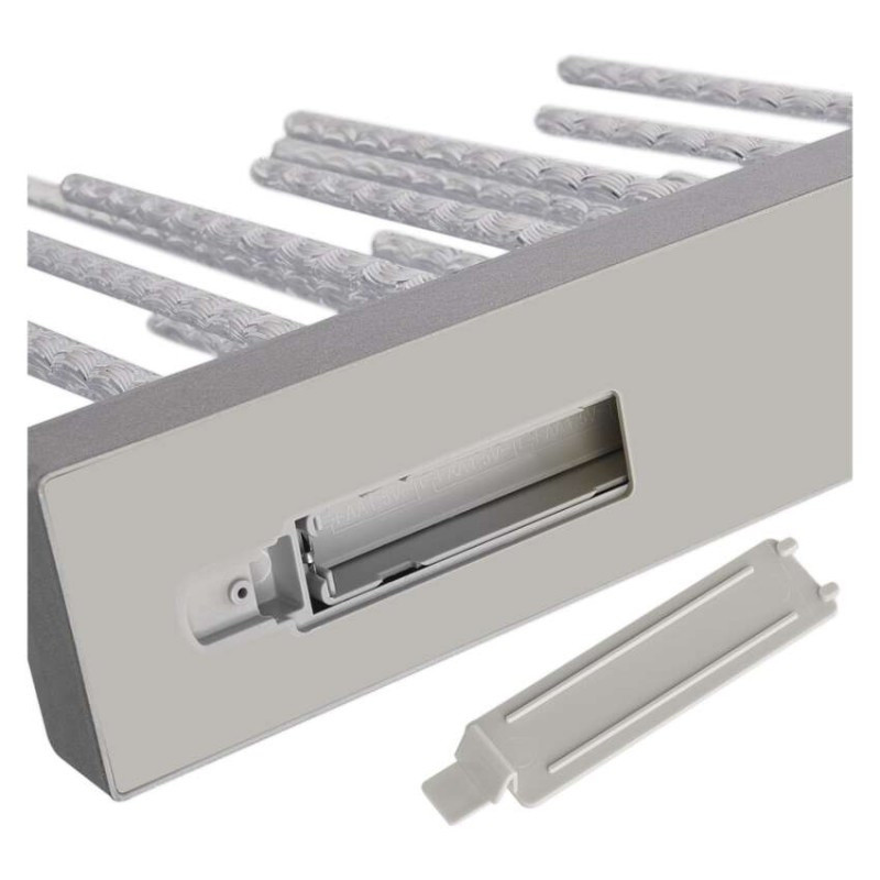 LED svícen stříbrný 28,5cm 3x AA WW 9