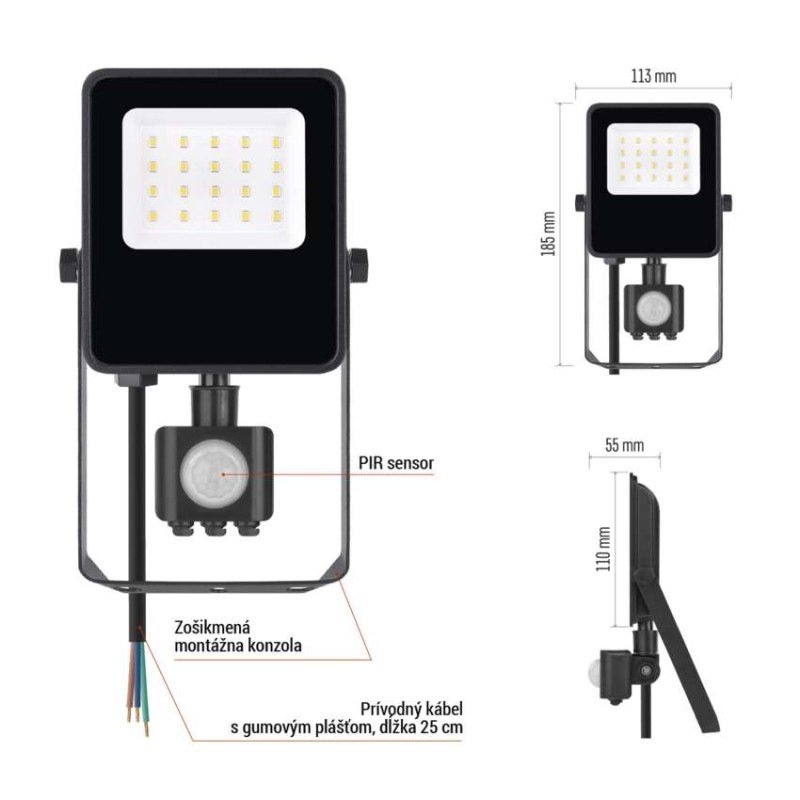 LED REFLEKTOR VISIO 10W 1500LM IP54 NW P 11