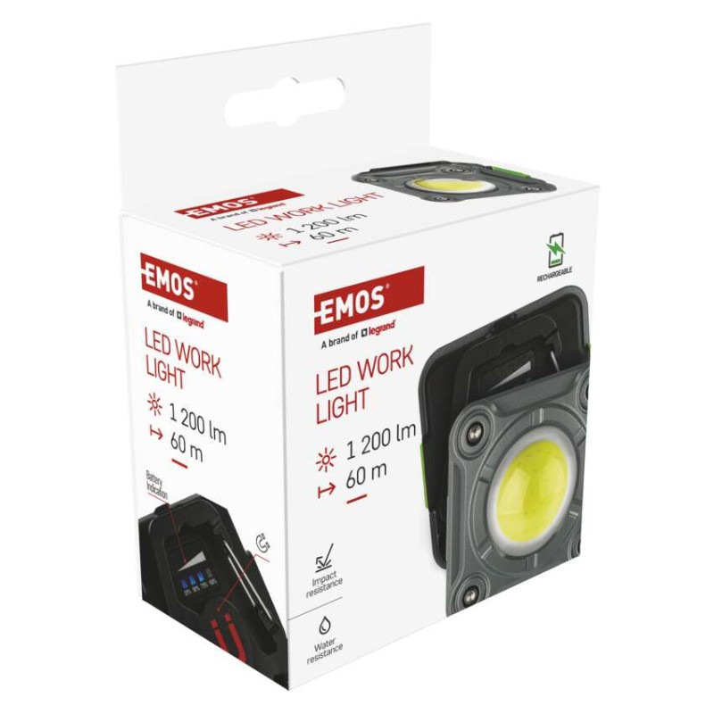 Reflektor COB LED nabíjací pracovný P4543, 1200 lm, 2000 mAh 13