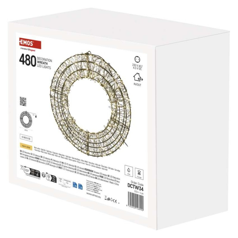 480LED METAL WREATH IP44 WW 2