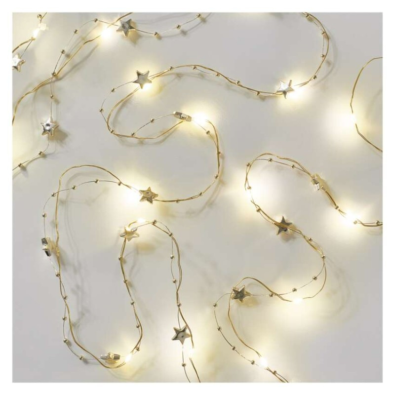 VIANOCE Girlanda Hviezda Gold 20LED