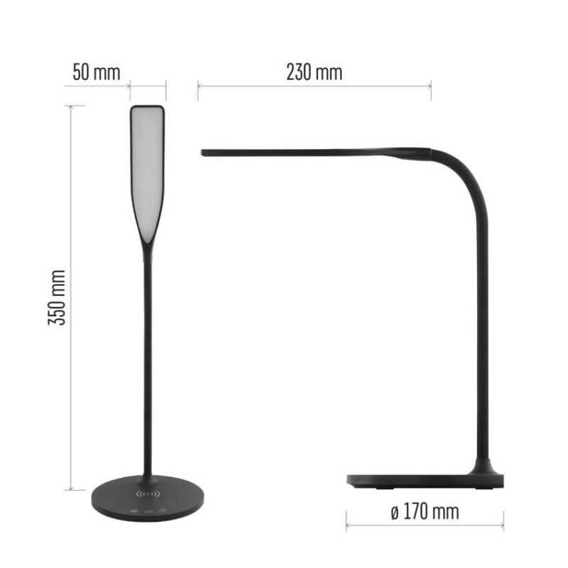 LED STOLNÍ LAMPA OSCAR ČERNÁ 1