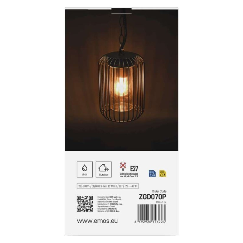 LED ZAHRADNÍ SVÍTIDLO,E27,IP44,MAX 15W,Z 10