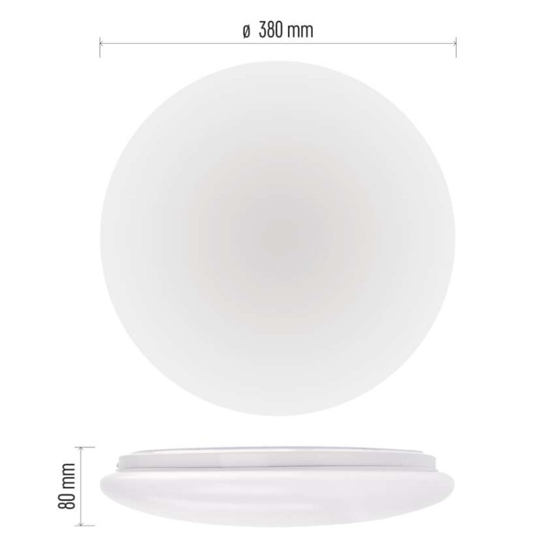 Svietidlo FIONI kruhové biele 24W 2400lm IP44 neutrálna biela 2