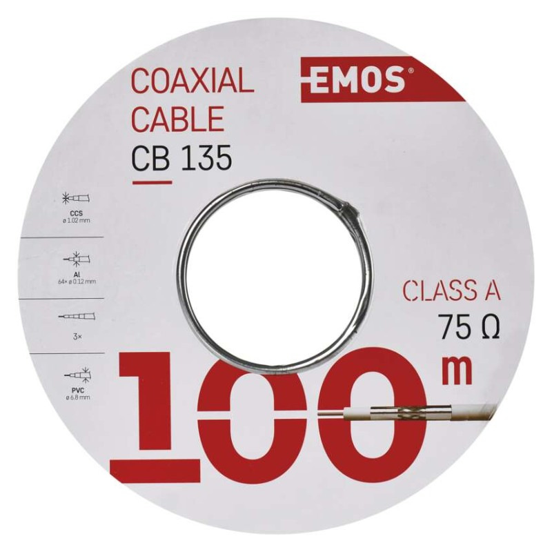 KOAXIÁLNÍ KABEL CB135 100M 3