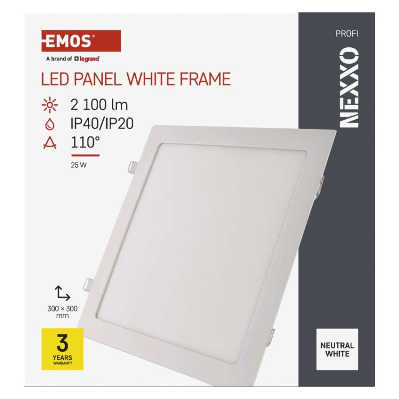 LED SVÍTIDLO NEXXO VES.ČT 25W 2100LM IP4 7