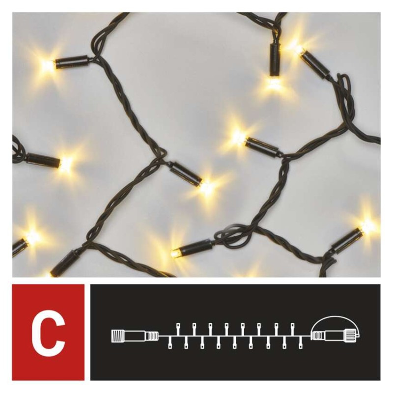 Spojovací řetěz 50LED 5M BLACK WW ZY2007 9