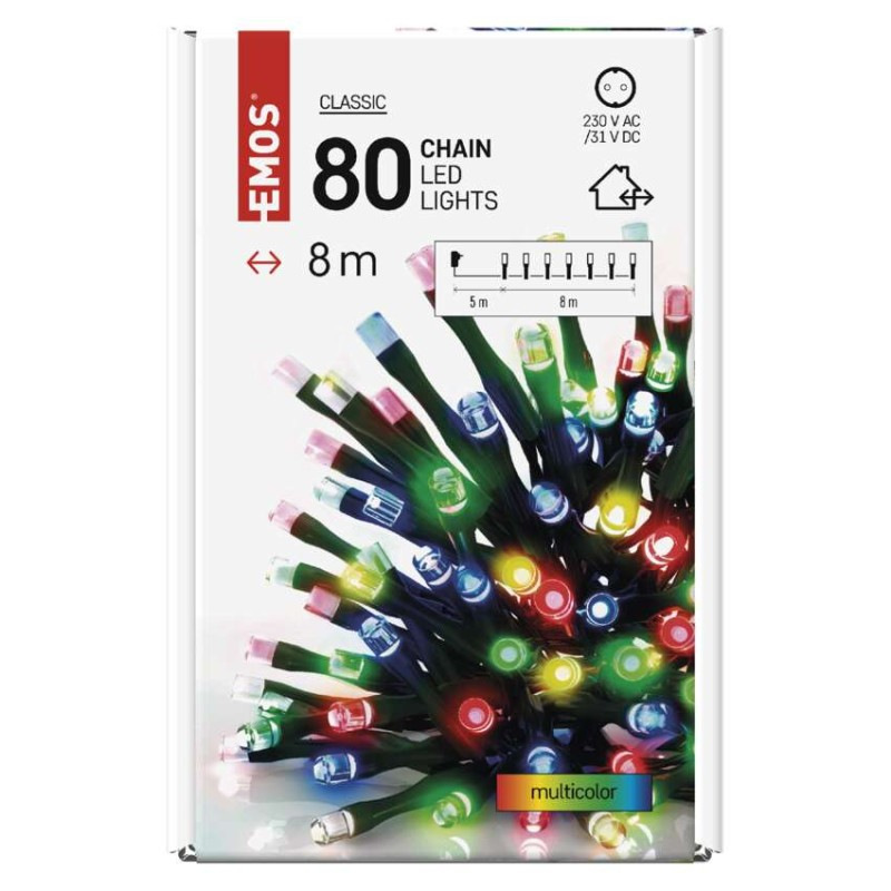 Vianoce reťaz Classic 80LED 8M IP44T 7