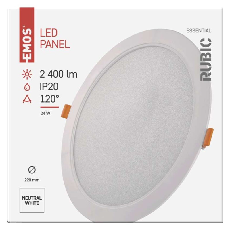 LED SVÍTIDLO RUBIC VES.KR 24W 2400LM IP2 6
