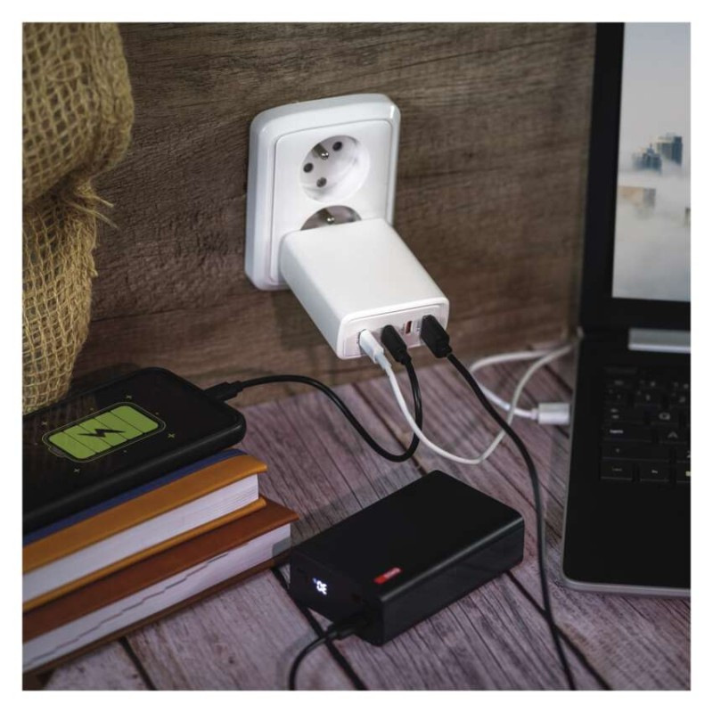 USB ADAPTÉR SÍŤ GAN PD 120W; A3C 12