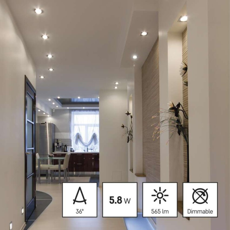 LED žiarovka Classic MR16 / GU10 / 5,8 W (75 W) / 565 lm / Neutr 4