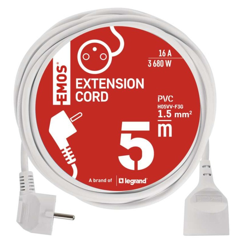 Kábel predlžovací 1Z-5m SPOJKA 3x1,5mm2     P0115R 1