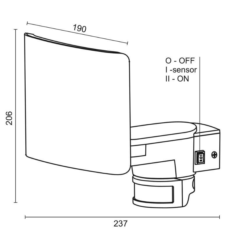 Vonkajší LED reflektor s PIR senzorom 24W / 4000K - LFX121 1